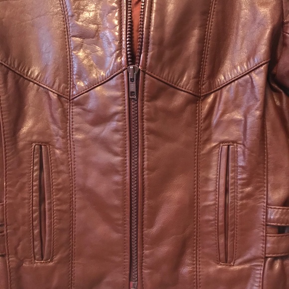 Vintage Avant Garde red leather zippered jacket - Picture 2 of 10